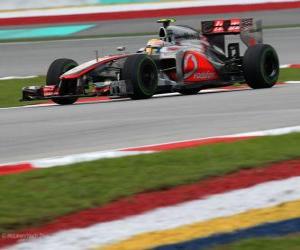 yapboz Lewis Hamilton - McLaren - Malezya Grand Prix (2012) (3 pozisyon)